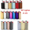 Coque en cuir pour briquet France BIC boîtier en métal série DolDave J5 J25