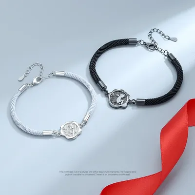 JOLink-Bracelets à breloques en argent regardé pour couple bijoux originaux petit prince et la