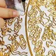 Fil plat en émail doré matériel d'oxyde d'aluminium fleur document peinture au sable artisanat