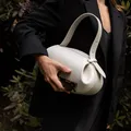 Sac à main circulaire en PU souple pour femmes sac à loquet solide vintage sacs de créateurs de