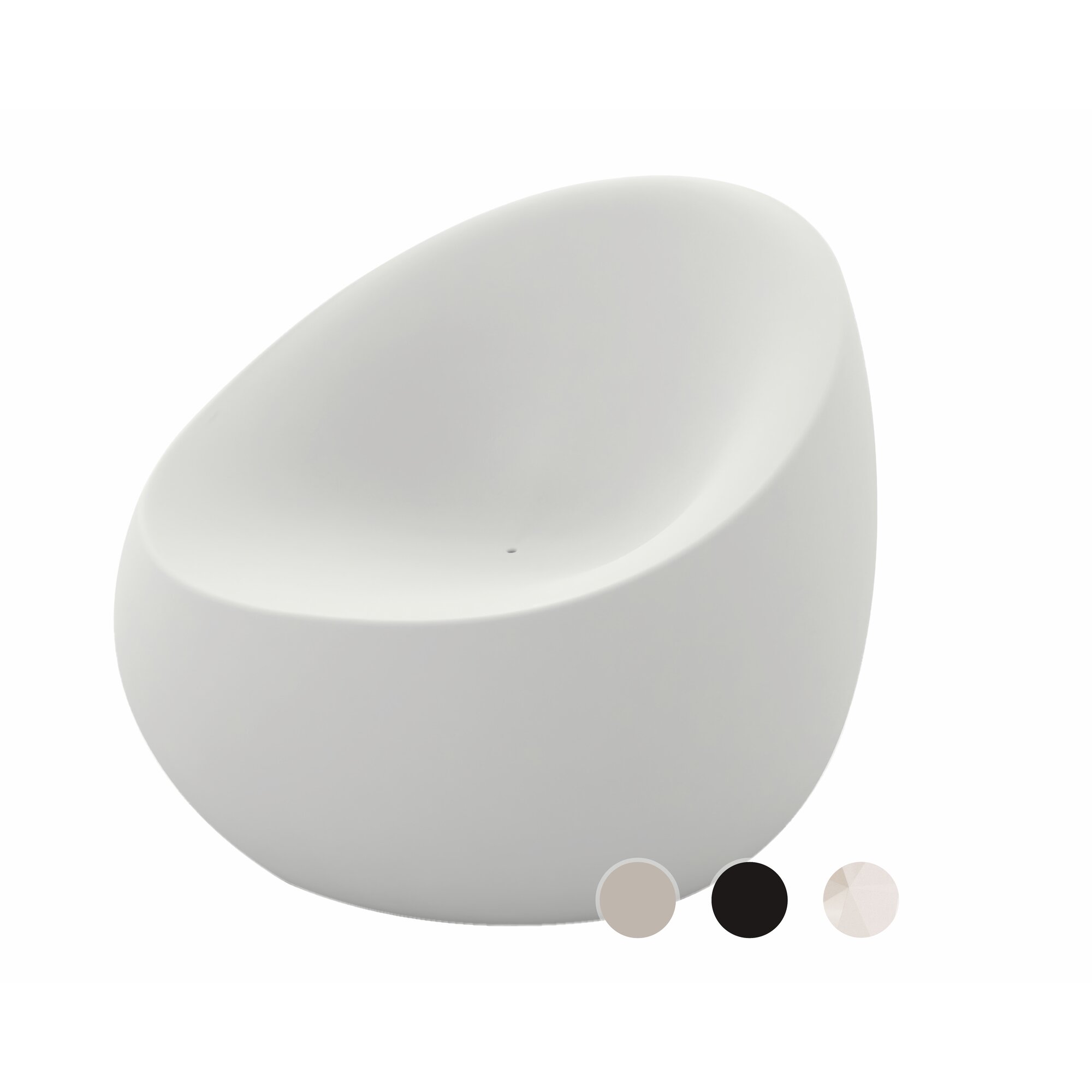 Vondom »STONE« Outdoor Lounge Sessel Basic Matt / Black