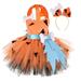 BTJX Toddler Kids Caveman Girls Dog Bones Historical Cavegirl Tulle Dress Princess Outfits