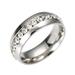 Kayannuo Rings Christmas Clearance Unisex Stainless Steel Crystal Ring For Men And Women Fashion Couple Ring Gifts for Women Men