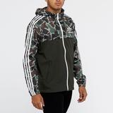 Adidas Jackets & Coats | Adidas Originals Split Green Khaki Camo Zip-Up Mens Windbreaker Size Small | Color: Green | Size: S
