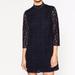 Zara Dresses | New Zara Guipure Crochet Shift Eyelet Lace Dress | Color: Black/Blue | Size: L