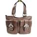 Coach Bags | Coach Soho 8a09 Brown Leather Tote Carryall Shoulder Bag Double Buckle Pockets | Color: Brown | Size: Os