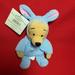 Disney Toys | Easter Bunny Pooh Mini Bean Bag Plush The Disney Store Stuffed Toy | Color: Blue | Size: 5 X 4 X 8 In
