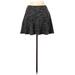 Forever 21 Casual A-Line Skirt Mini: Gray Tweed Bottoms - Women's Size Medium