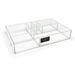 Isaac Jacobs 8-Compartment Clear Acrylic Drawer Organizer Multi-Sectional Tray & Storage Solution