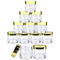 Beauticom 24 Pieces 30G/30ML(1 Oz) High Quality Thick Wall Round Clear Plastic Container Jars with Flat Top Lid - 24 Jars