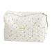 TBOLINE Women Cosmetic Bag Zip Quilted Makeup Clutch Handbags Travel Organizer (White)