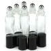 Vivaplex 6 Clear 10 ml Glass Roll-on Bottles with Stainless Steel Roller Balls - .5 ml Dropper included