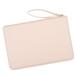 Koyal Wholesale Blush Pink Vegan Leather Wristlet Clutch Purse Pouch Bag for Women Cosmetic Bag Proposal Gifts 1-Pack