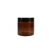 Dragonus 200ml Plastic Storage Jars Black Lid Brown Wide Mouth Bottle Containers Canisters Pots Screw