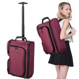 Byootique 2in1 Portable Makeup Backpack Rolling Case Cosmetic Carry-on Travel