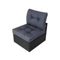 Garden Cushion on Garden Furniture Rattan Garden Cushion Cushion Decorative Cushion Pad Replacement Cushion for PE Rattan Chair 60 x 60 x 40 Navy Blue