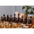 Master of Chess EMPIRE Luxury Wooden Chess Set Cherry Tree Large Chess Pieces & 50 x 50 cm Inlaid Chess Board for Kids and for Adults