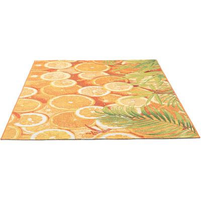 Teppich SANSIBAR "Rantum Beach 001", orange, B:160cm H:5mm L:230cm, Polypropylen, Teppiche, Flachgewebe, modernes Sommer Design, In- und Outdoor geeignet Image