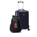 MOJO Navy Cleveland Browns Personalized Deluxe 2-Piece Backpack & Carry-On Set