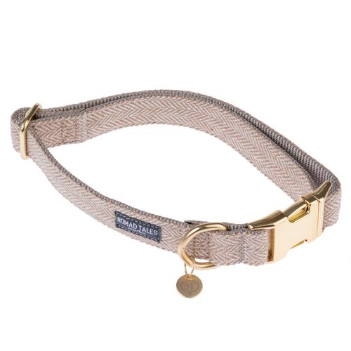 Nomad Tales Calma Halsband, sand Größe M: 34-55cm Halsumfang B20mm Hund