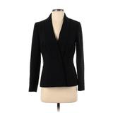 Tahari Blazer Jacket: Below Hip Black Solid Jackets & Outerwear - Women's Size 4 Petite