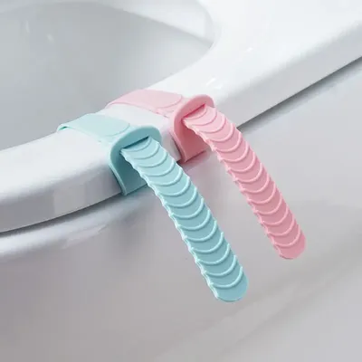 Lève-couvercle de toilette en silicone anti-salissure accessoires de couvercle de toilette poignée