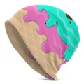 Chapeau de randonnée unisexe à double couche crème glacée dans un cône chocolat à la menthe et