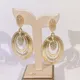 Boucles d'oreilles en cristal plaqué or pour femmes bijoux fantaisie accessoires Yulaili