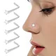 Ensemble de clous de nez en forme de L pour hommes et femmes 10 pièces en acier inoxydable