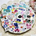 Stickers en papier brillant 44 pièces pour bricolage Scrapbooking/album photo artisanat de