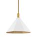 Troy Lighting Huntley 22 Inch Large Pendant - F8322-PBR/SWH