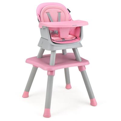 Costway 6-in-1 Convertible Baby High Chair with Ad...