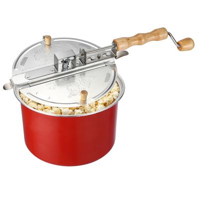 6.5 Quart Stovetop Popcorn Maker by Great Northern Popcorn (Red)
