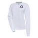 Women's Antigua White Washington Black Senators Victory Crewneck Pullover Sweatshirt