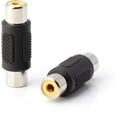 Heldig RCA Adapter Female to Female Coupler Extender Barrel - Audio Video RCA Connectors for Audio Video S/PDIF Subwoofer Phono Composite Component and More - 4 PackB