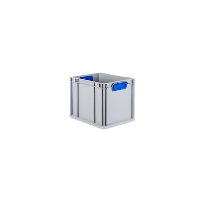 PROREGAL Eurobox NextGen Color | HxBxT 32x30x40cm | 30 Liter | Griffe blau geschlossen | Glatter Boden | Eurobehälter, Transportbox, Transportbehälter Image