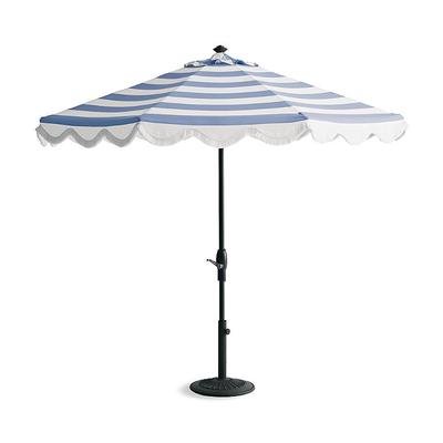 9' Round Designer Umbrella - Indigo, Black - Frontgate Resort Collection™