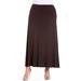 Womens Comfortable Fit Elastic Waist Plus Size Maxi Skirt