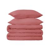 Blue Nile Mills Egyptian Quality Cotton Solid Duvet Cover Set w/ Pillow Shams Cotton Sateen in Pink/Yellow | Wayfair BNM 530FQDC SLBH