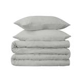 Blue Nile Mills Egyptian Quality Cotton Solid Duvet Cover Set w/ Pillow Shams Cotton Sateen in Gray | Wayfair BNM 530FQDC SLPT