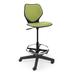 KI Furniture Intellect Wave Task Stool Plastic/Metal/Fabric in Green/Black | 44.75 H x 26 W x 26 D in | Wayfair IWSU/B.1KLE.PND.C