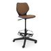 KI Furniture Intellect Wave Task Stool Plastic/Metal/Fabric in Black/Brown | 44.75 H x 26 W x 26 D in | Wayfair IWSU/B.1KTY.PND.C