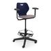 KI Furniture Intellect Wave Task Stool - Large Upholstered Seat w/ Arms - IWSAU/S.C in Blue | 44.75 H x 26.5 W x 26 D in | Wayfair