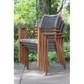 Birch Lane™ Fleur 7 Pc. Eucalyptus Checkerboard Outdoor Dining Set w/ Rope Chairs Wood in Brown/White | 64 W x 38 D in | Wayfair