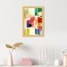 Oliver Gal Colorful Abstract Squares Mid Century Modern Framed Art Print For Living Room Paper in Black | 17 H x 15 W x 0.5 D in | Wayfair