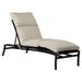 Summer Classics Aire 80.5" Long Reclining Single Chaise w/ Cushions Metal in Black | 13.75 H x 24.75 W x 80.5 D in | Outdoor Furniture | Wayfair