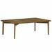 Summer Classics Woodlawn Teak Outdoor Coffee Table Wood in Brown/White | 16.25 H x 48 W x 30 D in | Wayfair 28004