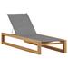 Summer Classics Bali 81.9" Long Reclining Teak Single Chaise w/ Cushions Wood/Solid Wood in Brown/White | 36.88 H x 29 W x 81.88 D in | Outdoor Furniture | Wayfair