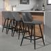 Trent Austin Design® Rasnick Counter & Bar Stool Upholstered/Leather/Metal/Faux leather in Gray | 34.64 H x 21.25 W x 21.85 D in | Wayfair