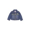 The Children's Place Denim Jacket: Blue Solid Jackets & Outerwear - Size 12-18 Month